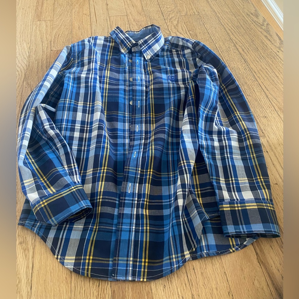 Boys Chaps size medium(10-12) plaid button down shirt.